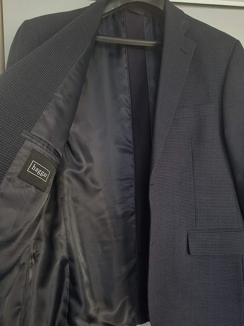 Haggar Men's Navy Micro-Check Sport Coat